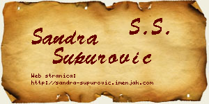 Sandra Supurović vizit kartica